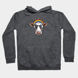 Subtle Pride, Subtle Gay, Subtle Gay Pride, Subtle Pride Flag, Pride Cow, Gay Cow, LGBT Pride, Gay Pride, Cute Pride, Pride, Gay Pride, Rainbow Flag Pride, LGBT Pride, Rainbow Pride, Rainbow Cow Hoodie